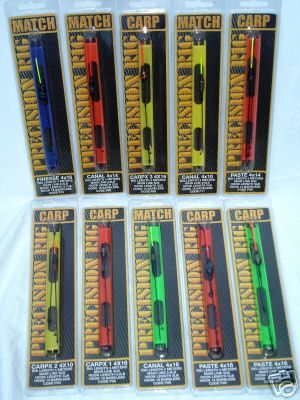 10 Assorted ready to fish pole rigs